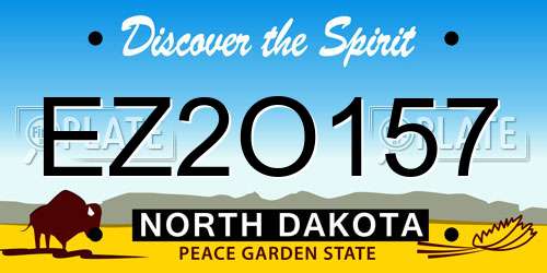 EZ2O157 North Dakota License Plate