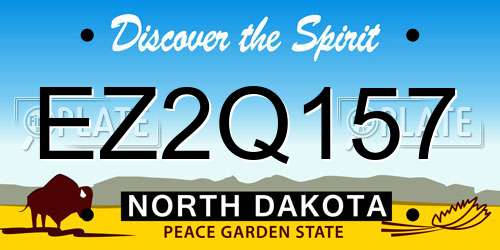 EZ2Q157 North Dakota License Plate
