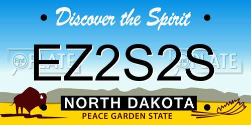 EZ2S2S North Dakota License Plate