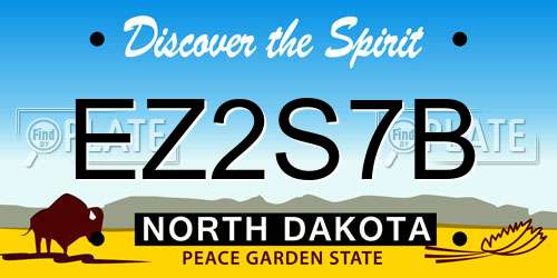EZ2S7B North Dakota License Plate