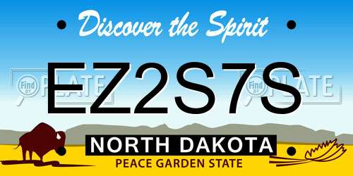 EZ2S7S North Dakota License Plate