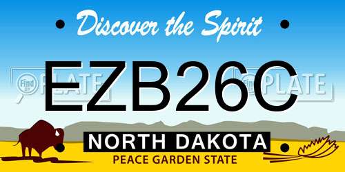 EZB26C North Dakota License Plate