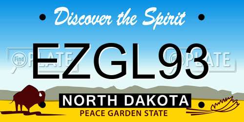 EZGL93 North Dakota License Plate