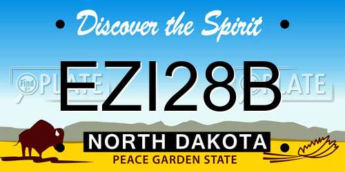 EZI28B North Dakota License Plate