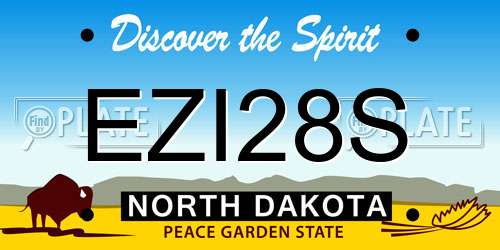 EZI28S North Dakota License Plate
