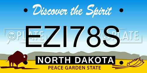 EZI78S North Dakota License Plate