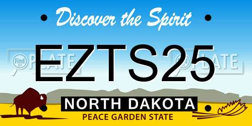 EZTS25 North Dakota License Plate