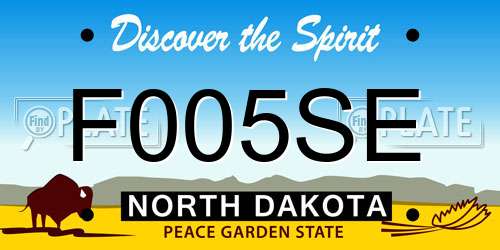 F005SE North Dakota License Plate
