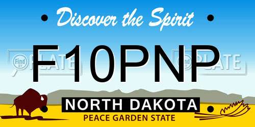 F10PNP North Dakota License Plate