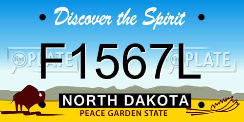F1567L North Dakota License Plate