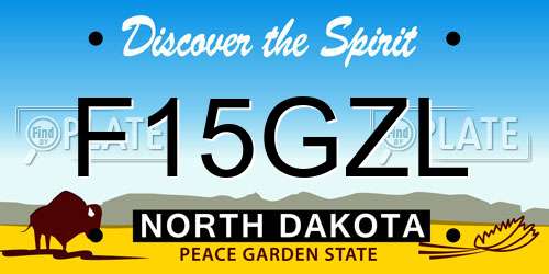 F15GZL North Dakota License Plate