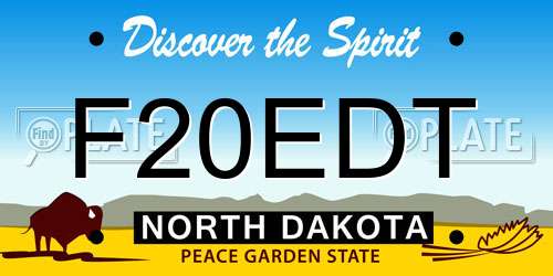 F20EDT North Dakota License Plate