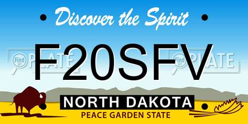 F20SFV North Dakota License Plate