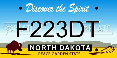F223DT North Dakota License Plate