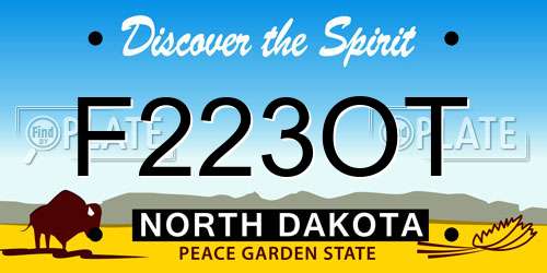 F223OT North Dakota License Plate