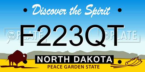 F223QT North Dakota License Plate
