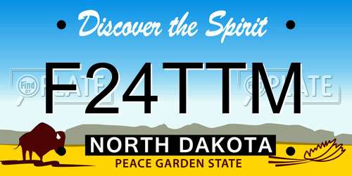 F24TTM North Dakota License Plate