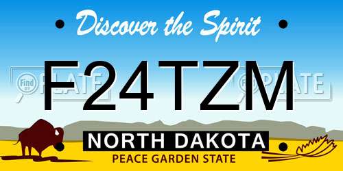 F24TZM North Dakota License Plate