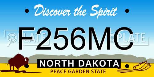 F256MC North Dakota License Plate
