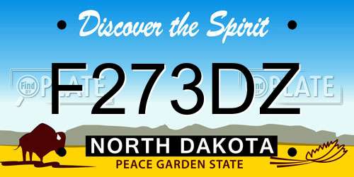 F273DZ North Dakota License Plate