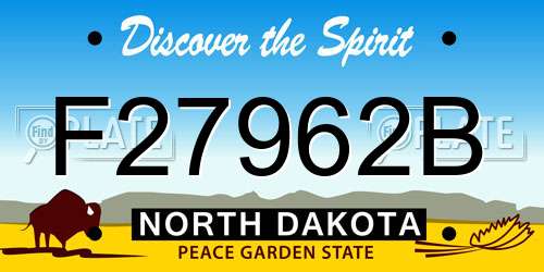F27962B North Dakota License Plate