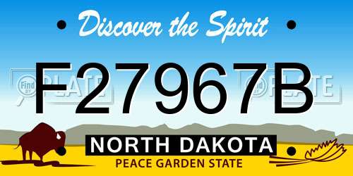 F27967B North Dakota License Plate
