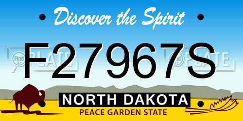 F27967S North Dakota License Plate