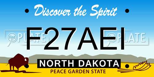 F27AEI North Dakota License Plate