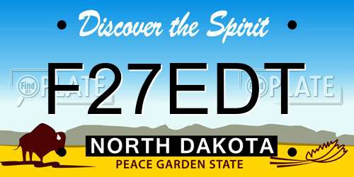F27EDT North Dakota License Plate