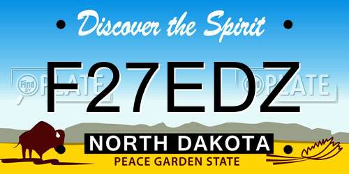 F27EDZ North Dakota License Plate