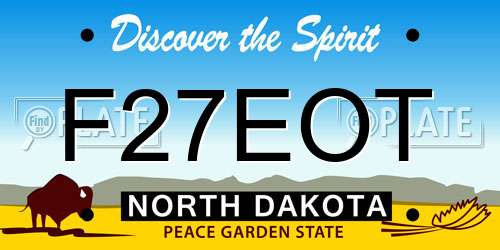 F27EOT North Dakota License Plate