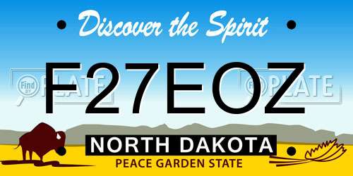 F27EOZ North Dakota License Plate
