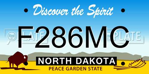 F286MC North Dakota License Plate
