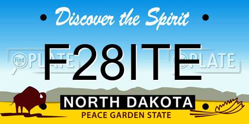 F28ITE North Dakota License Plate