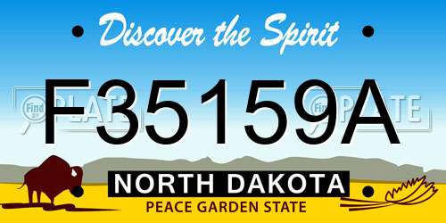 F35159A North Dakota License Plate