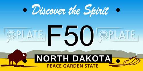 F50 North Dakota License Plate