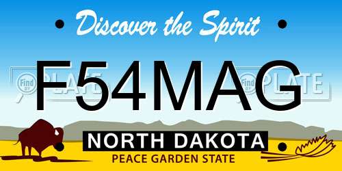 F54MAG North Dakota License Plate