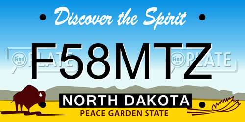 F58MTZ North Dakota License Plate