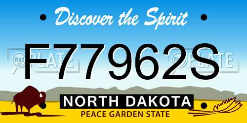 F77962S North Dakota License Plate