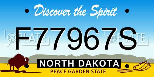 F77967S North Dakota License Plate