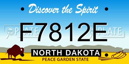 F7812E North Dakota License Plate