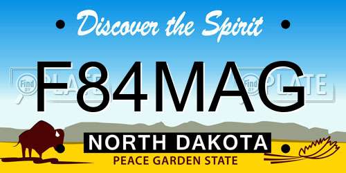 F84MAG North Dakota License Plate