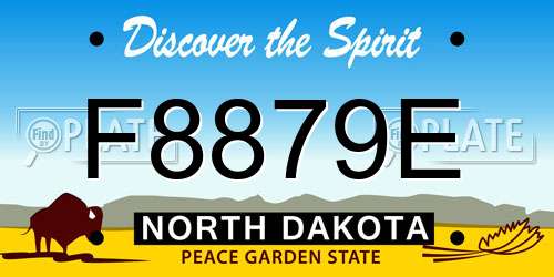 F8879E North Dakota License Plate