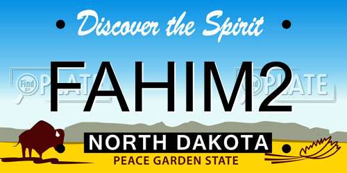FAHIM2 North Dakota License Plate