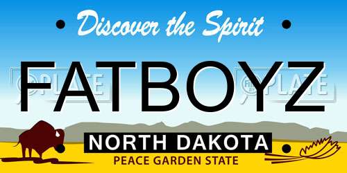 FATBOYZ North Dakota License Plate