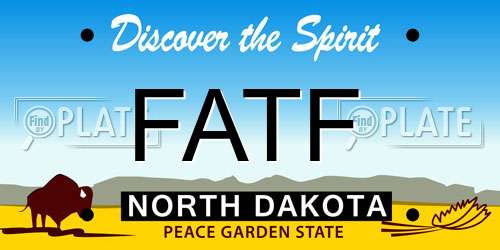FATF North Dakota License Plate