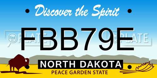 FBB79E North Dakota License Plate