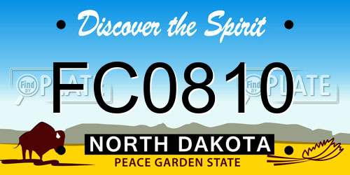 FC0810 North Dakota License Plate