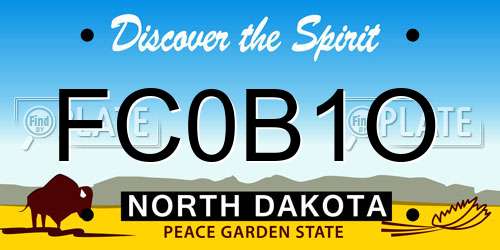 FC0B1O North Dakota License Plate