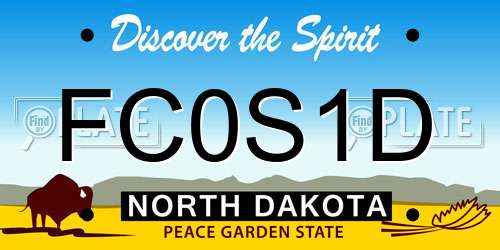 FC0S1D North Dakota License Plate